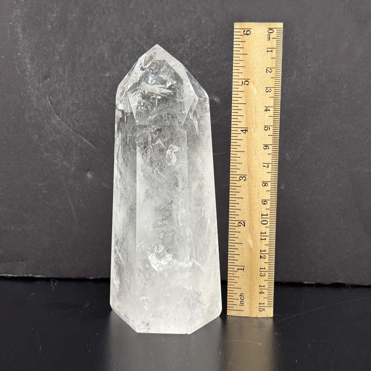 Natural Clear Quartz Tower Polished Crystal Point for Healing, Meditation, Energy Cleansing, and Home Decor - RPO522