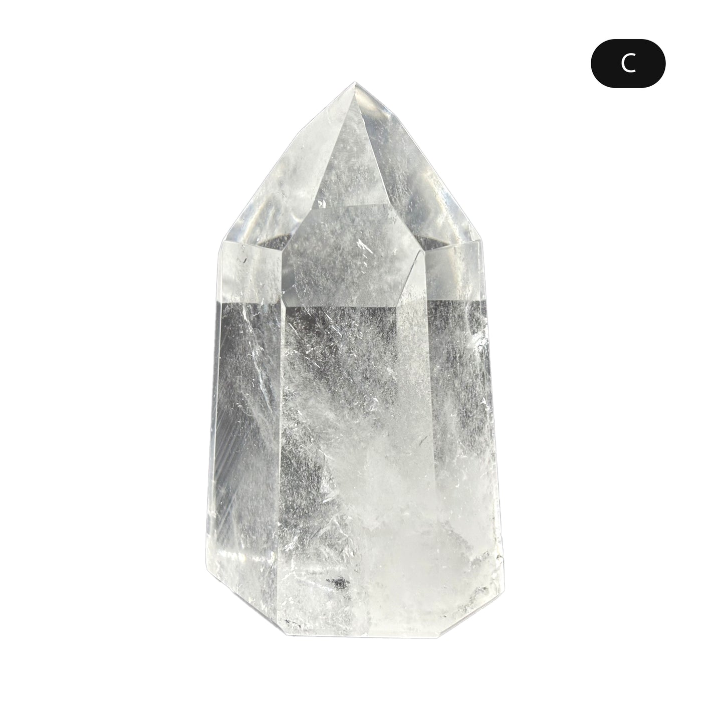 Natural Clear Quartz Tower Polished Crystal Point for Healing, Meditation, Energy Cleansing, and Home Decor - RPO522