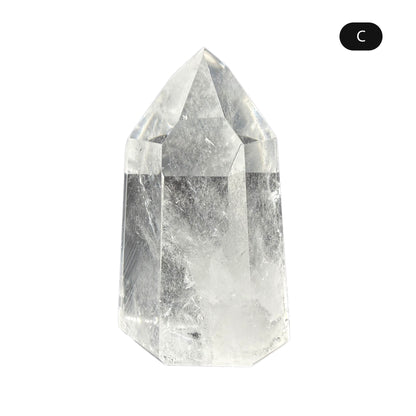 Natural Clear Quartz Tower Polished Crystal Point for Healing, Meditation, Energy Cleansing, and Home Decor - RPO522