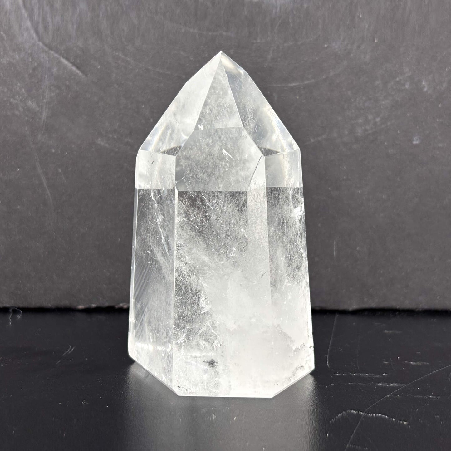 Natural Clear Quartz Tower Polished Crystal Point for Healing, Meditation, Energy Cleansing, and Home Decor - RPO522