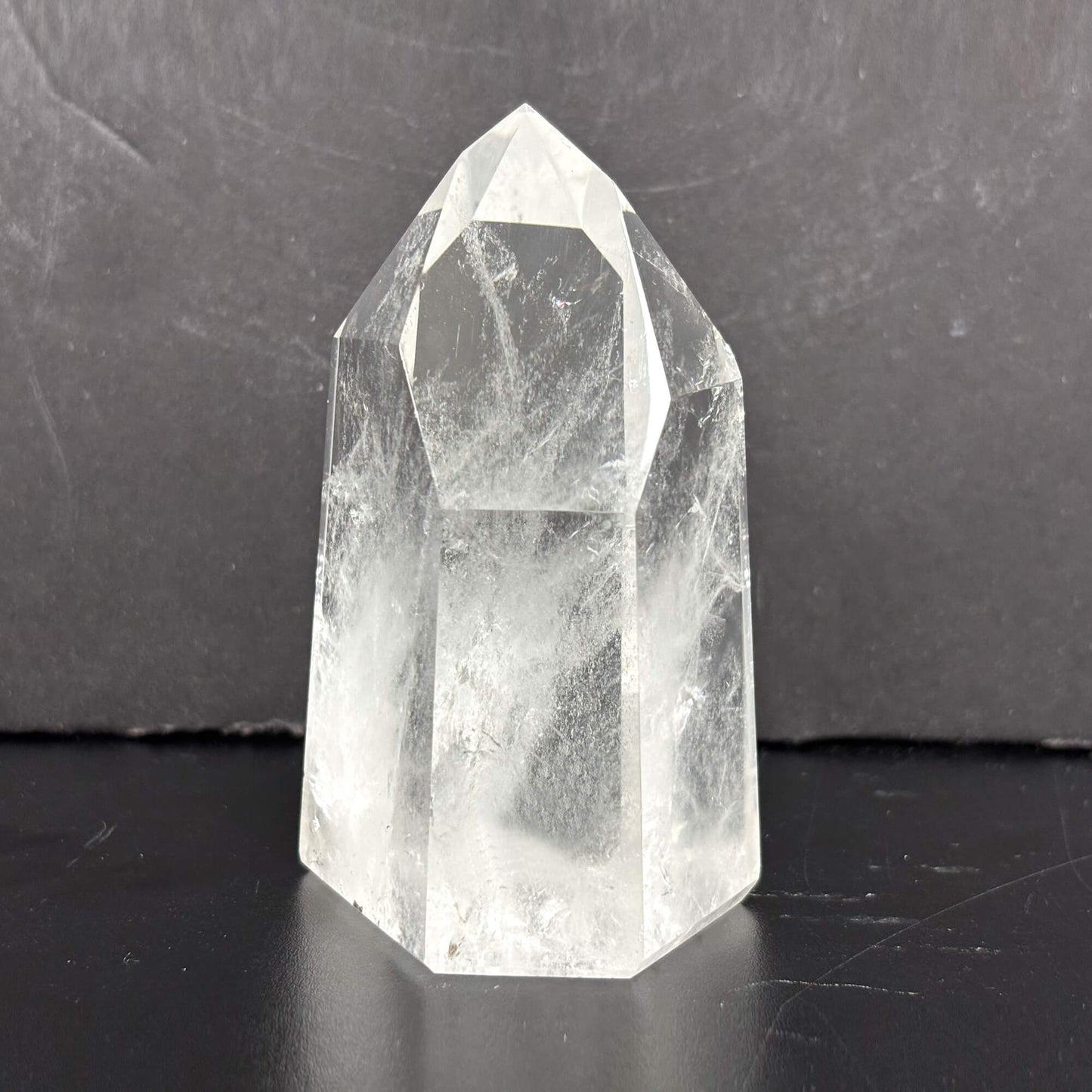 Natural Clear Quartz Tower Polished Crystal Point for Healing, Meditation, Energy Cleansing, and Home Decor - RPO522