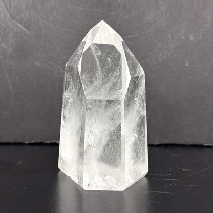 Natural Clear Quartz Tower Polished Crystal Point for Healing, Meditation, Energy Cleansing, and Home Decor - RPO522