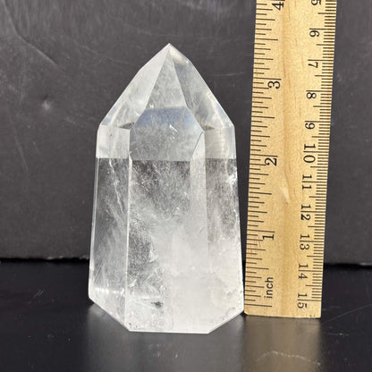 Natural Clear Quartz Tower Polished Crystal Point for Healing, Meditation, Energy Cleansing, and Home Decor - RPO522