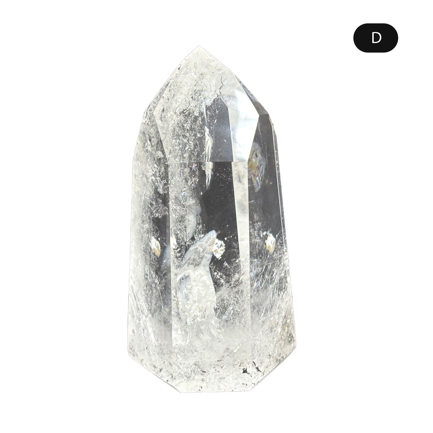 Natural Clear Quartz Tower Polished Crystal Point for Healing, Meditation, Energy Cleansing, and Home Decor - RPO522