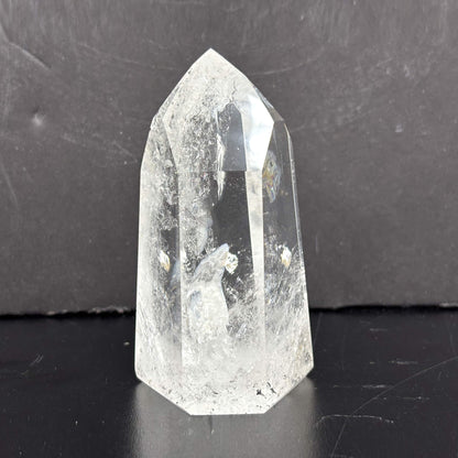 Natural Clear Quartz Tower Polished Crystal Point for Healing, Meditation, Energy Cleansing, and Home Decor - RPO522
