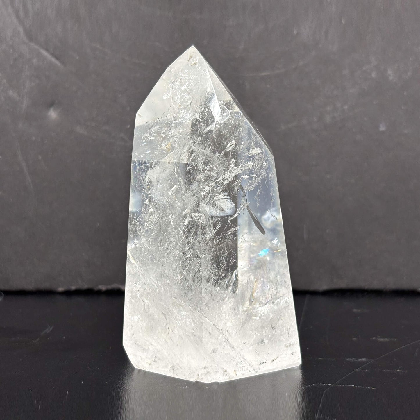 Natural Clear Quartz Tower Polished Crystal Point for Healing, Meditation, Energy Cleansing, and Home Decor - RPO522
