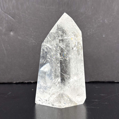 Natural Clear Quartz Tower Polished Crystal Point for Healing, Meditation, Energy Cleansing, and Home Decor - RPO522