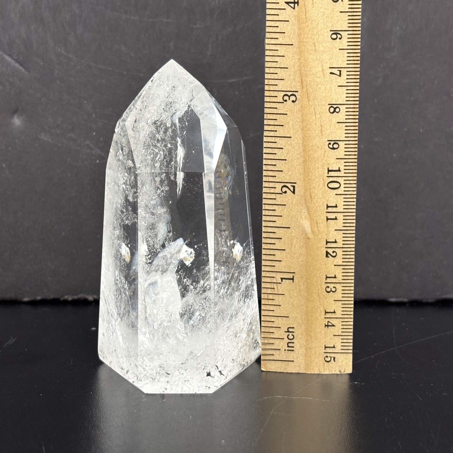 Natural Clear Quartz Tower Polished Crystal Point for Healing, Meditation, Energy Cleansing, and Home Decor - RPO522