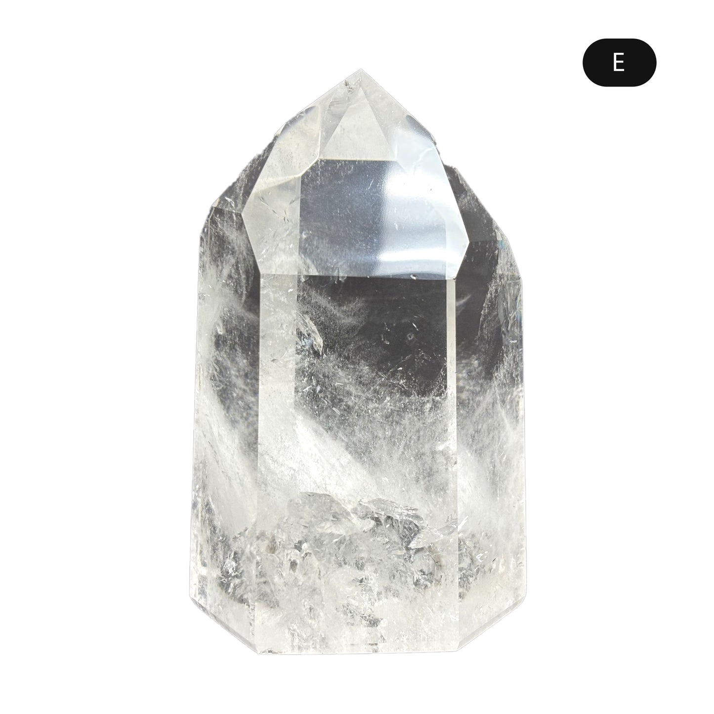 Natural Clear Quartz Tower Polished Crystal Point for Healing, Meditation, Energy Cleansing, and Home Decor - RPO522