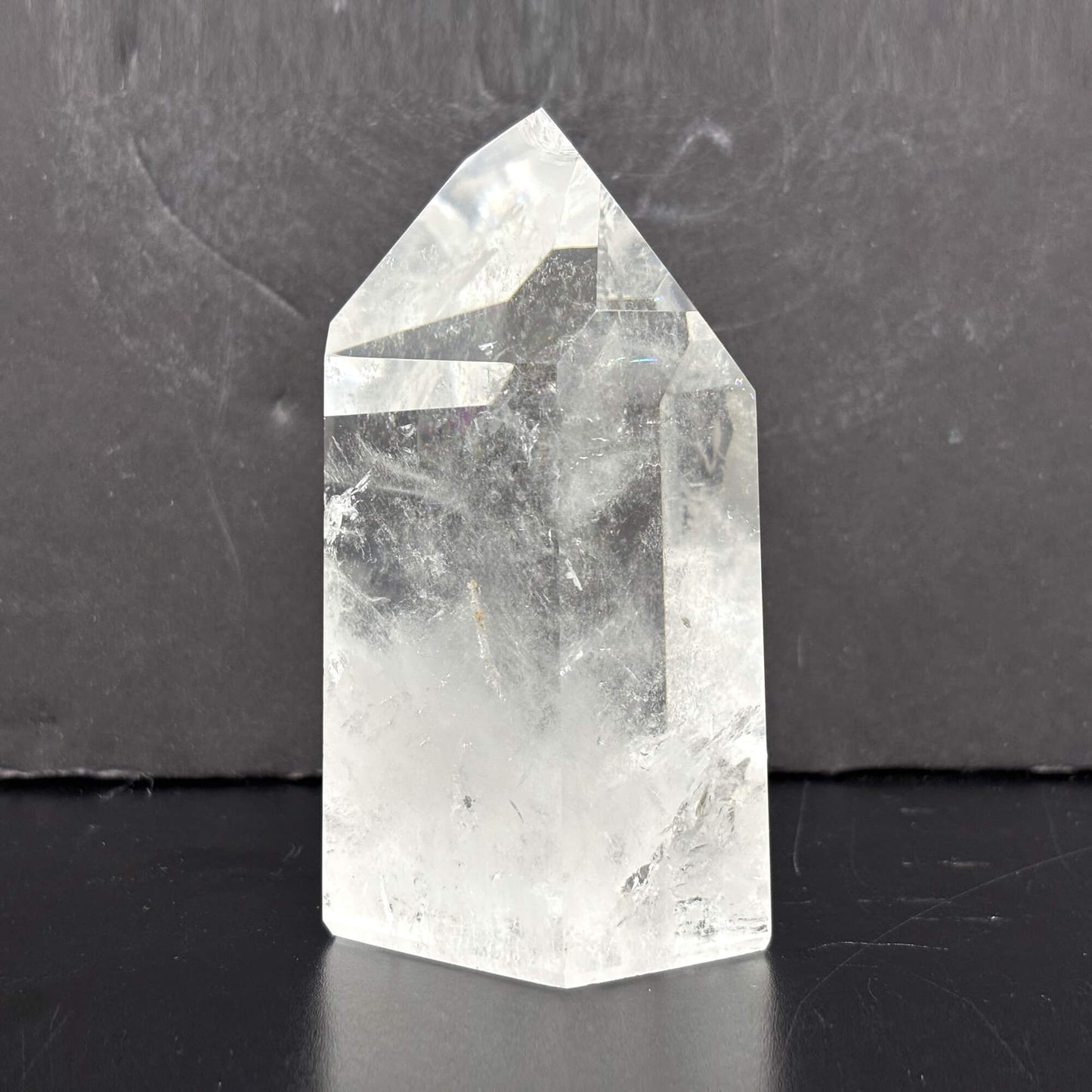 Natural Clear Quartz Tower Polished Crystal Point for Healing, Meditation, Energy Cleansing, and Home Decor - RPO522