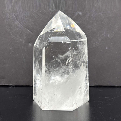Natural Clear Quartz Tower Polished Crystal Point for Healing, Meditation, Energy Cleansing, and Home Decor - RPO522