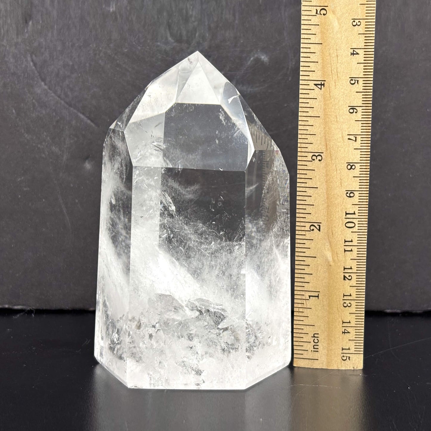 Natural Clear Quartz Tower Polished Crystal Point for Healing, Meditation, Energy Cleansing, and Home Decor - RPO522