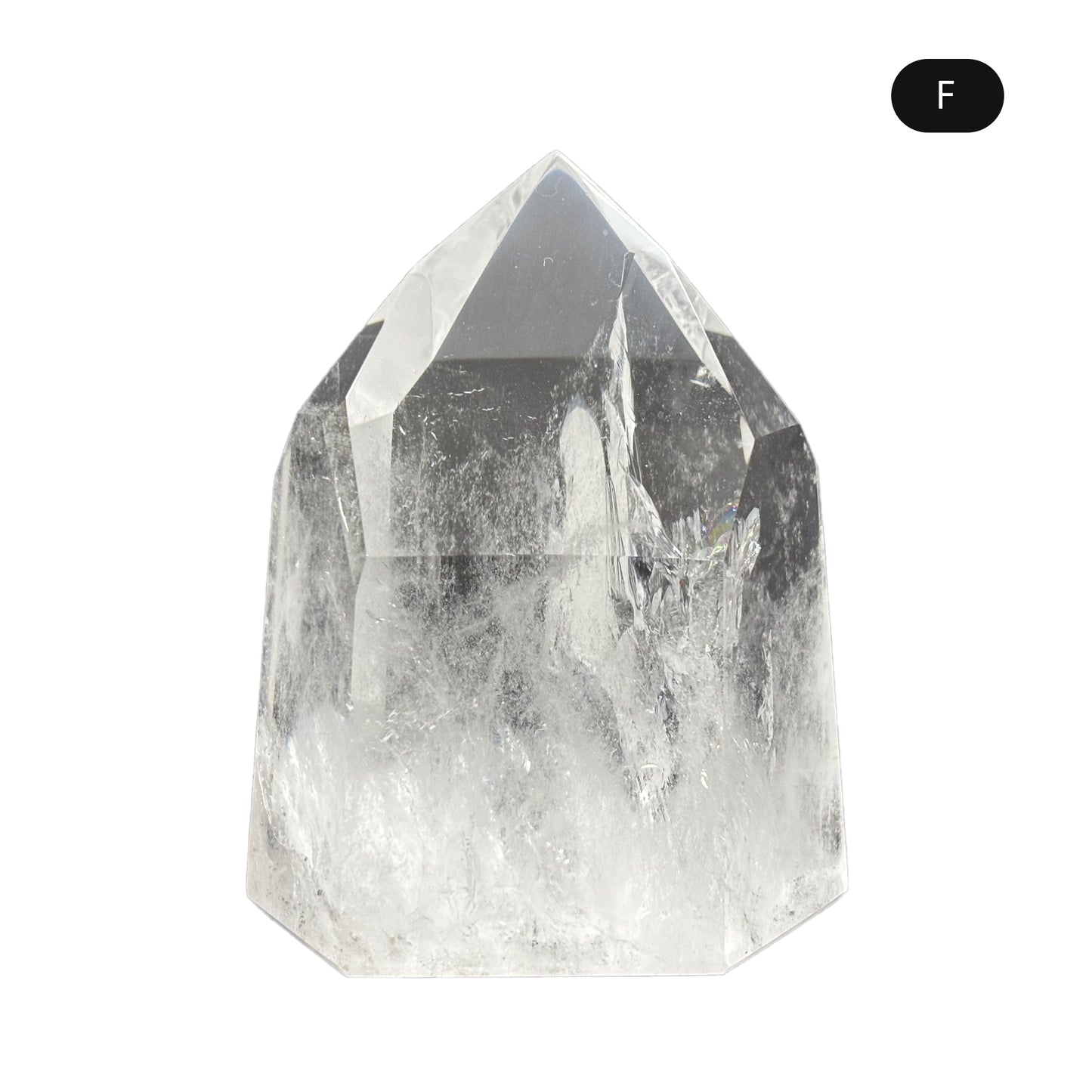 Natural Clear Quartz Tower Polished Crystal Point for Healing, Meditation, Energy Cleansing, and Home Decor - RPO522