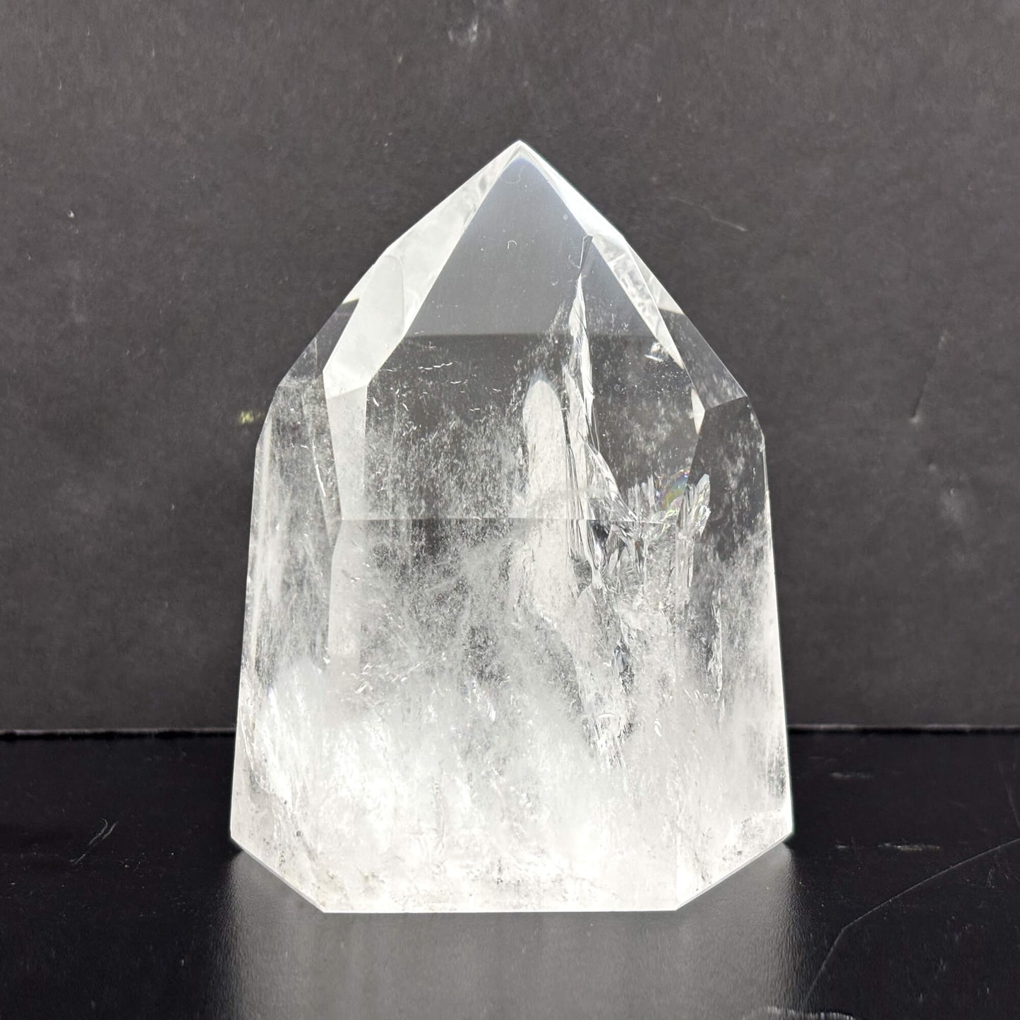 Natural Clear Quartz Tower Polished Crystal Point for Healing, Meditation, Energy Cleansing, and Home Decor - RPO522