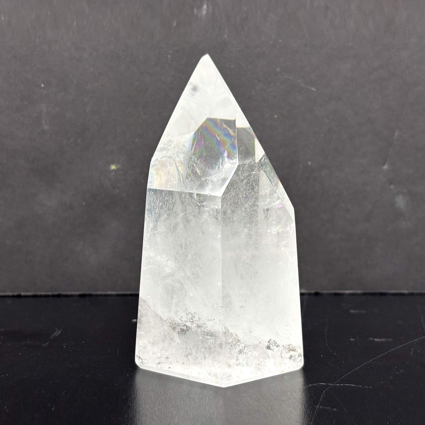 Natural Clear Quartz Tower Polished Crystal Point for Healing, Meditation, Energy Cleansing, and Home Decor - RPO522