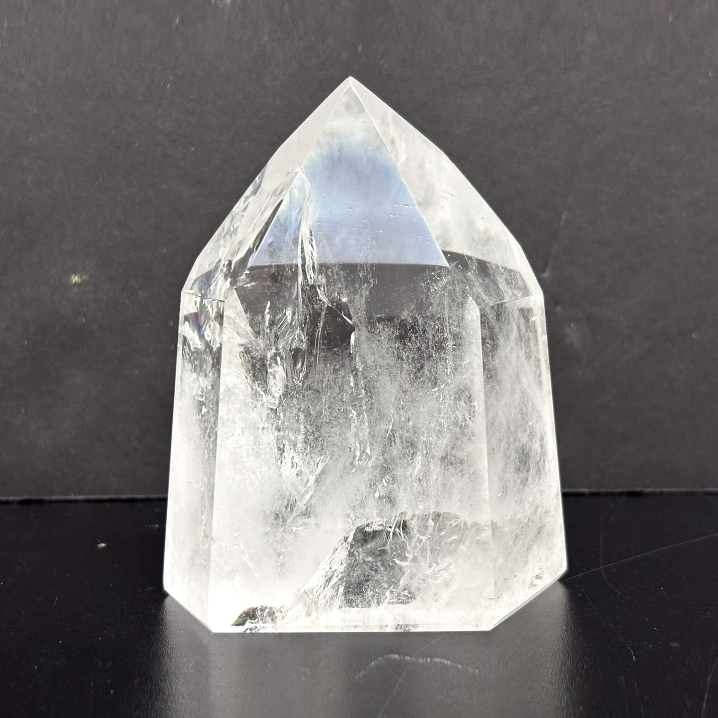 Natural Clear Quartz Tower Polished Crystal Point for Healing, Meditation, Energy Cleansing, and Home Decor - RPO522