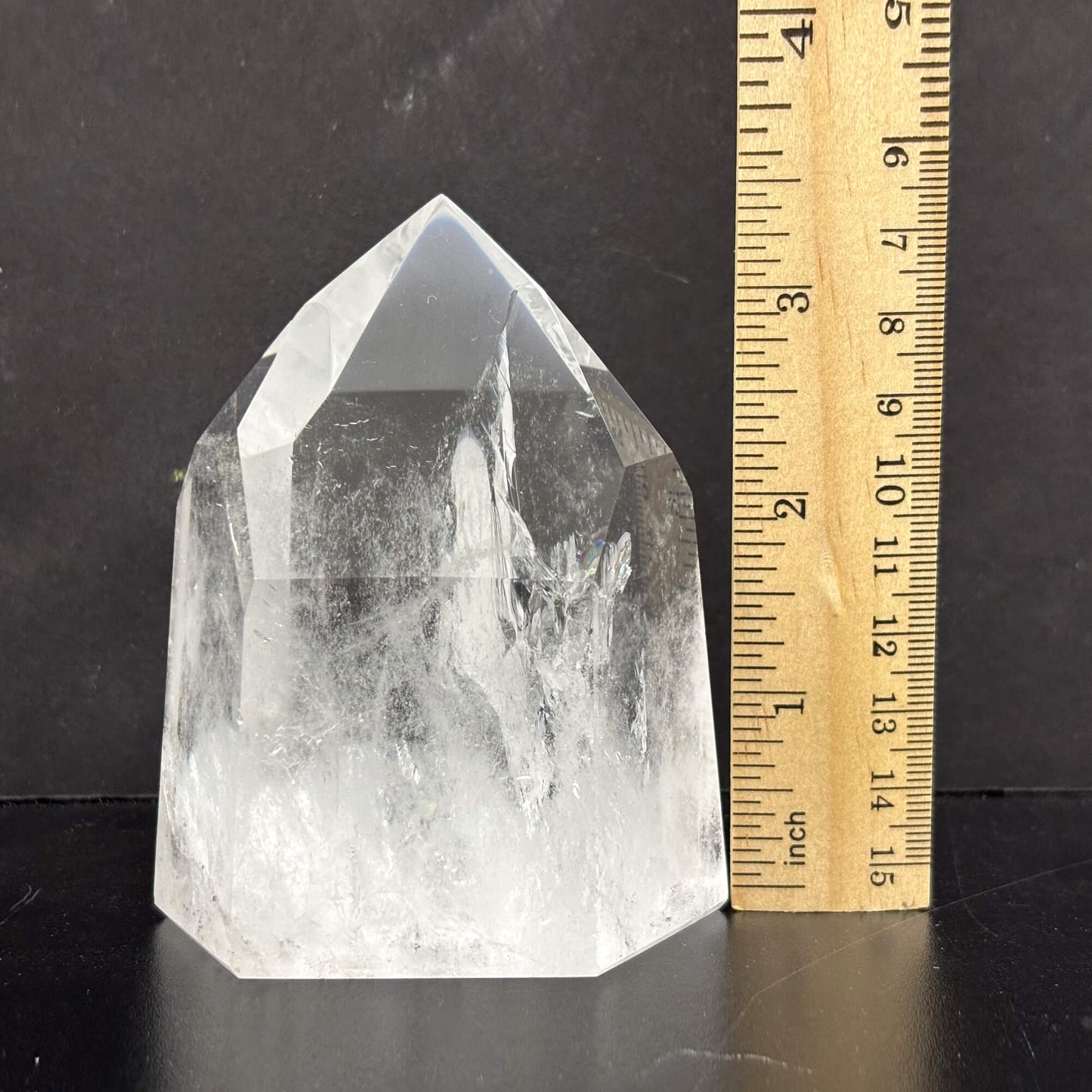 Natural Clear Quartz Tower Polished Crystal Point for Healing, Meditation, Energy Cleansing, and Home Decor - RPO522