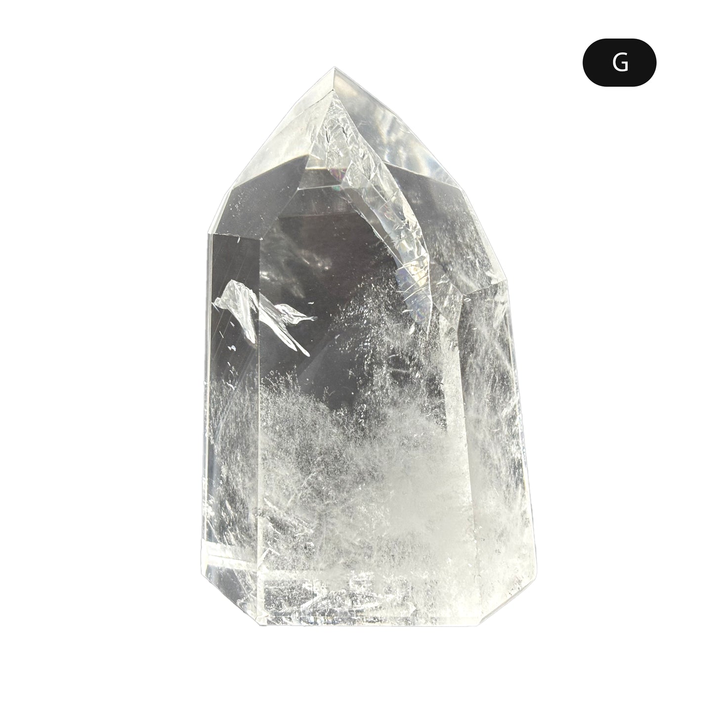 Natural Clear Quartz Tower Polished Crystal Point for Healing, Meditation, Energy Cleansing, and Home Decor - RPO522