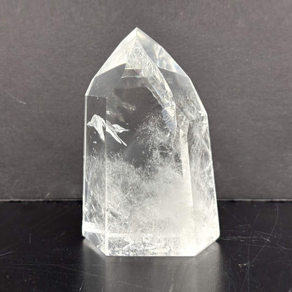 Natural Clear Quartz Tower Polished Crystal Point for Healing, Meditation, Energy Cleansing, and Home Decor - RPO522
