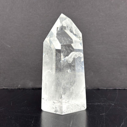 Natural Clear Quartz Tower Polished Crystal Point for Healing, Meditation, Energy Cleansing, and Home Decor - RPO522