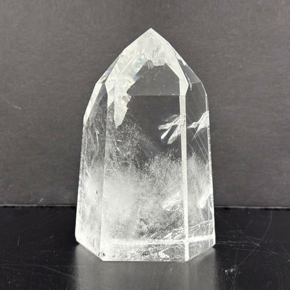 Natural Clear Quartz Tower Polished Crystal Point for Healing, Meditation, Energy Cleansing, and Home Decor - RPO522