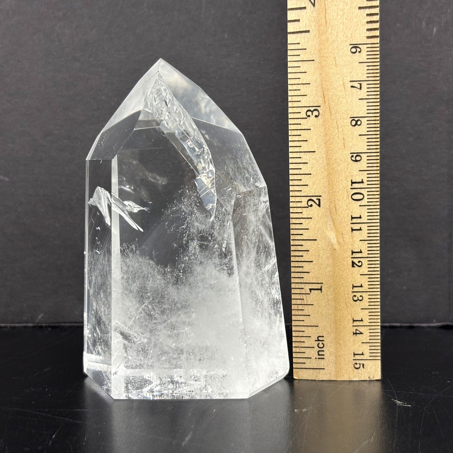 Natural Clear Quartz Tower Polished Crystal Point for Healing, Meditation, Energy Cleansing, and Home Decor - RPO522