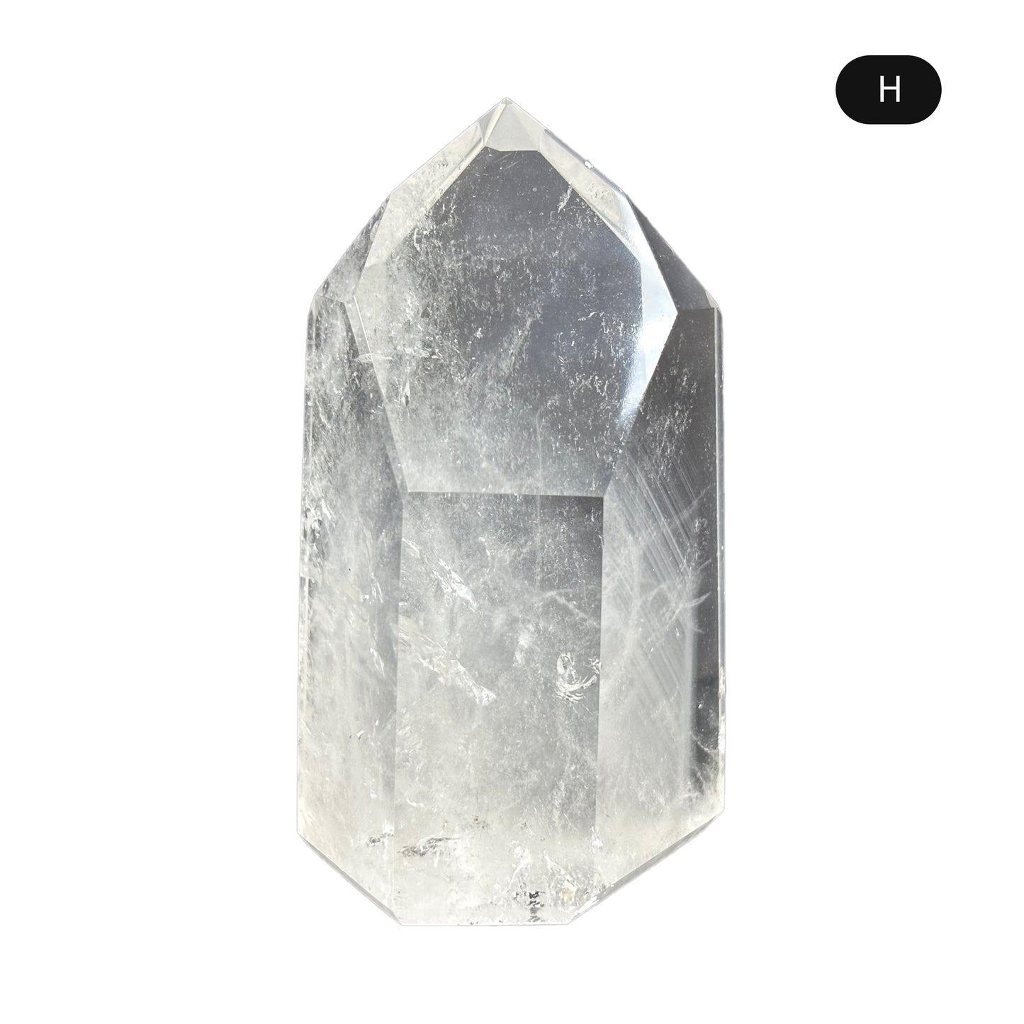 Natural Clear Quartz Tower Polished Crystal Point for Healing, Meditation, Energy Cleansing, and Home Decor - RPO522