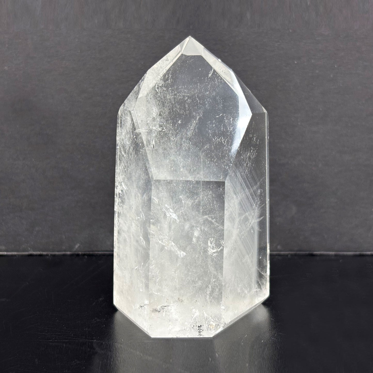 Natural Clear Quartz Tower Polished Crystal Point for Healing, Meditation, Energy Cleansing, and Home Decor - RPO522