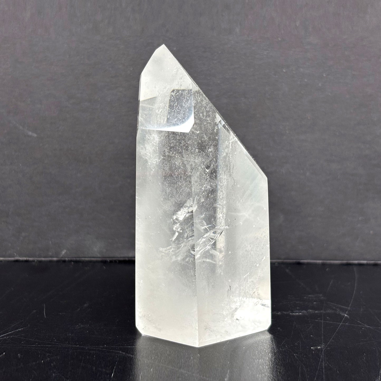 Natural Clear Quartz Tower Polished Crystal Point for Healing, Meditation, Energy Cleansing, and Home Decor - RPO522