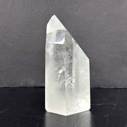 Natural Clear Quartz Tower Polished Crystal Point for Healing, Meditation, Energy Cleansing, and Home Decor - RPO522
