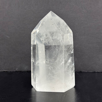 Natural Clear Quartz Tower Polished Crystal Point for Healing, Meditation, Energy Cleansing, and Home Decor - RPO522