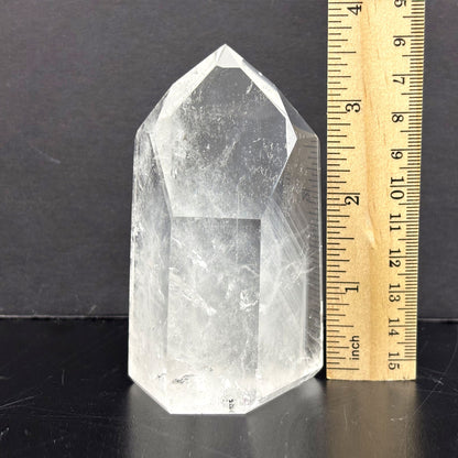 Natural Clear Quartz Tower Polished Crystal Point for Healing, Meditation, Energy Cleansing, and Home Decor - RPO522