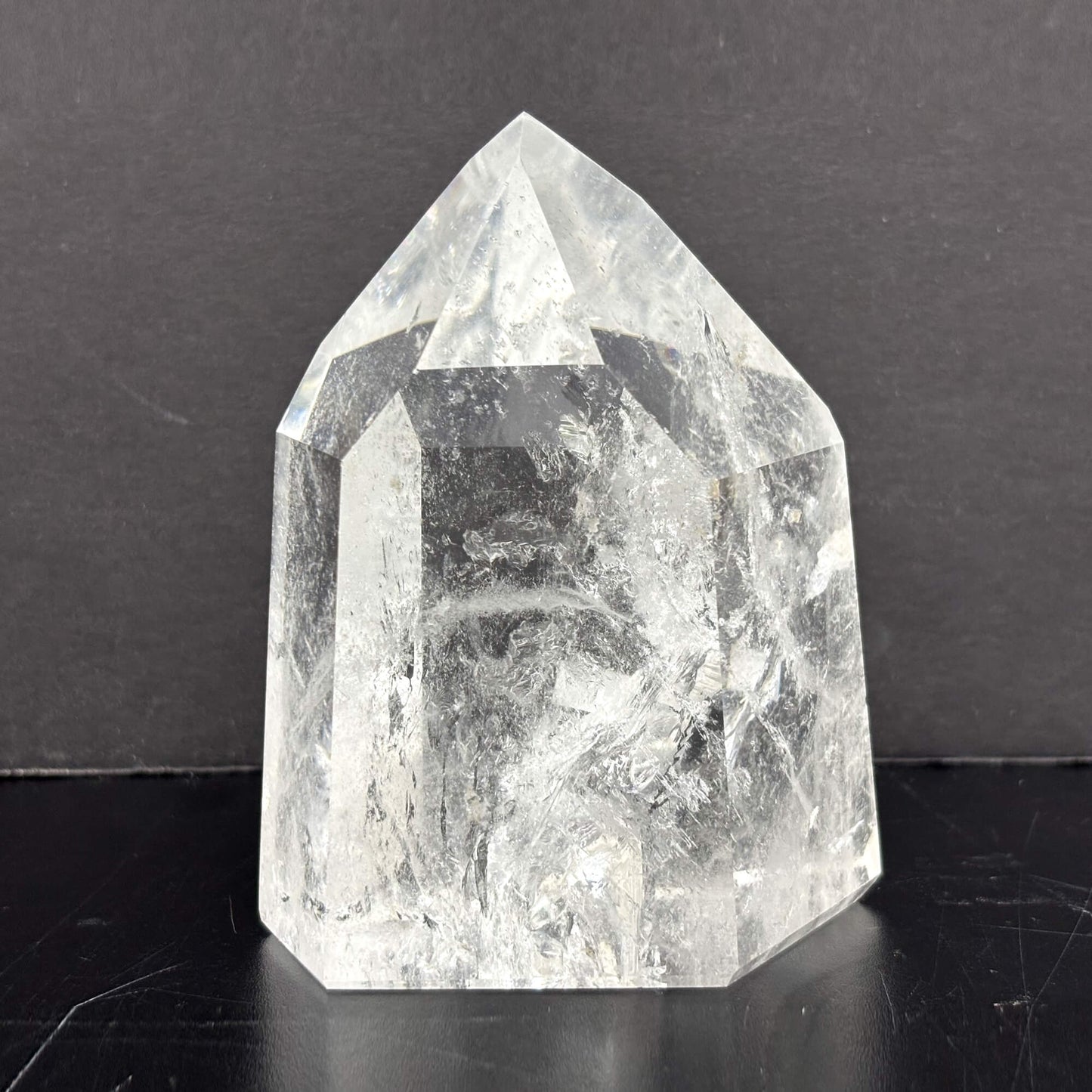 Natural Clear Quartz Tower Polished Crystal Point for Healing, Meditation, Energy Cleansing, and Home Decor - RPO522