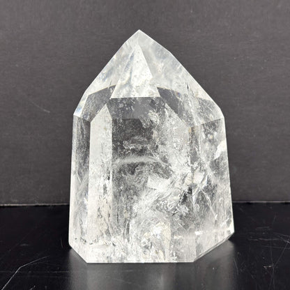 Natural Clear Quartz Tower Polished Crystal Point for Healing, Meditation, Energy Cleansing, and Home Decor - RPO522