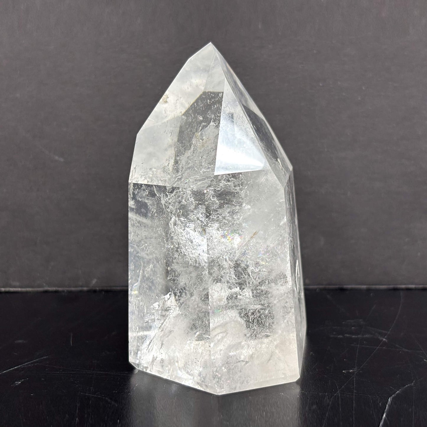 Natural Clear Quartz Tower Polished Crystal Point for Healing, Meditation, Energy Cleansing, and Home Decor - RPO522
