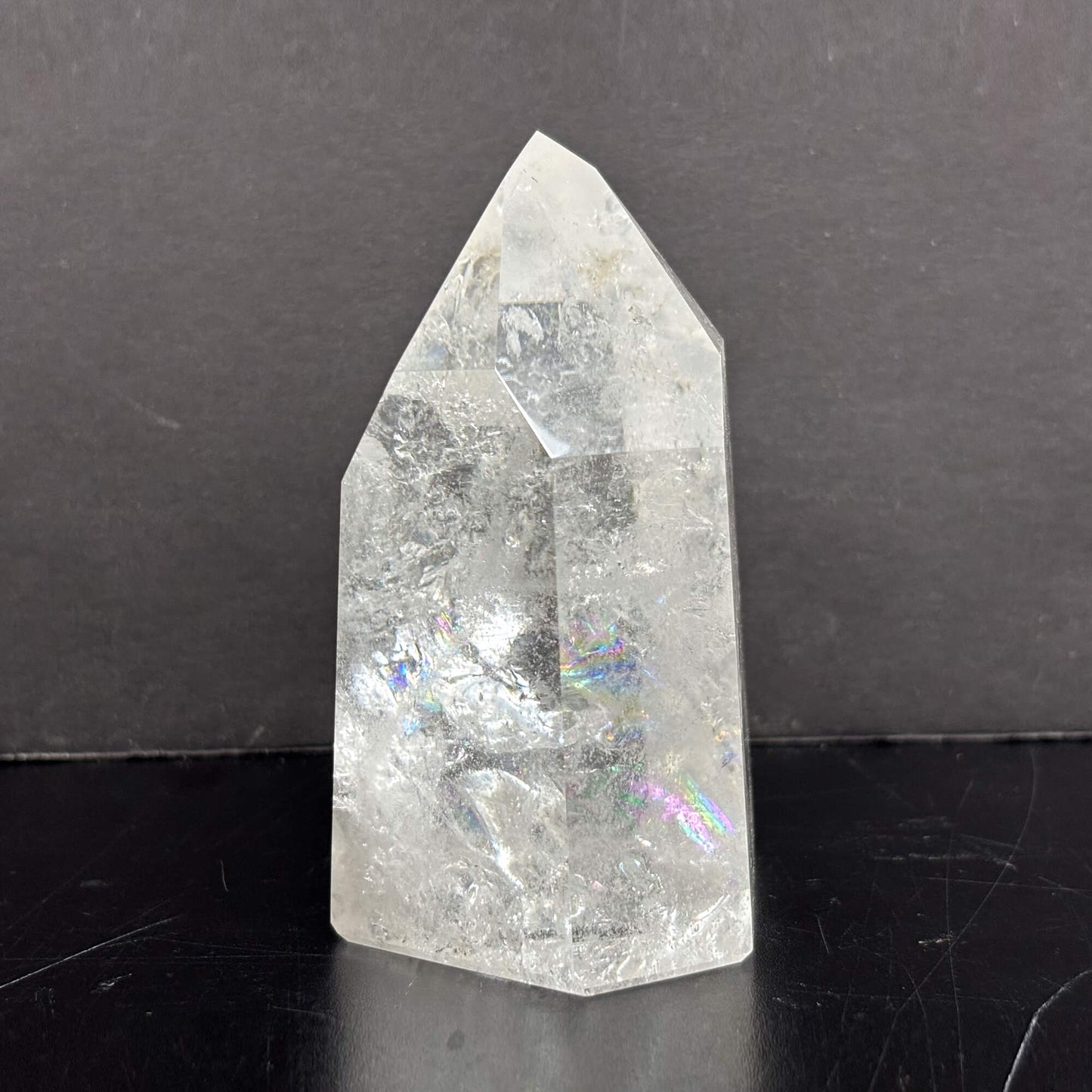 Natural Clear Quartz Tower Polished Crystal Point for Healing, Meditation, Energy Cleansing, and Home Decor - RPO522