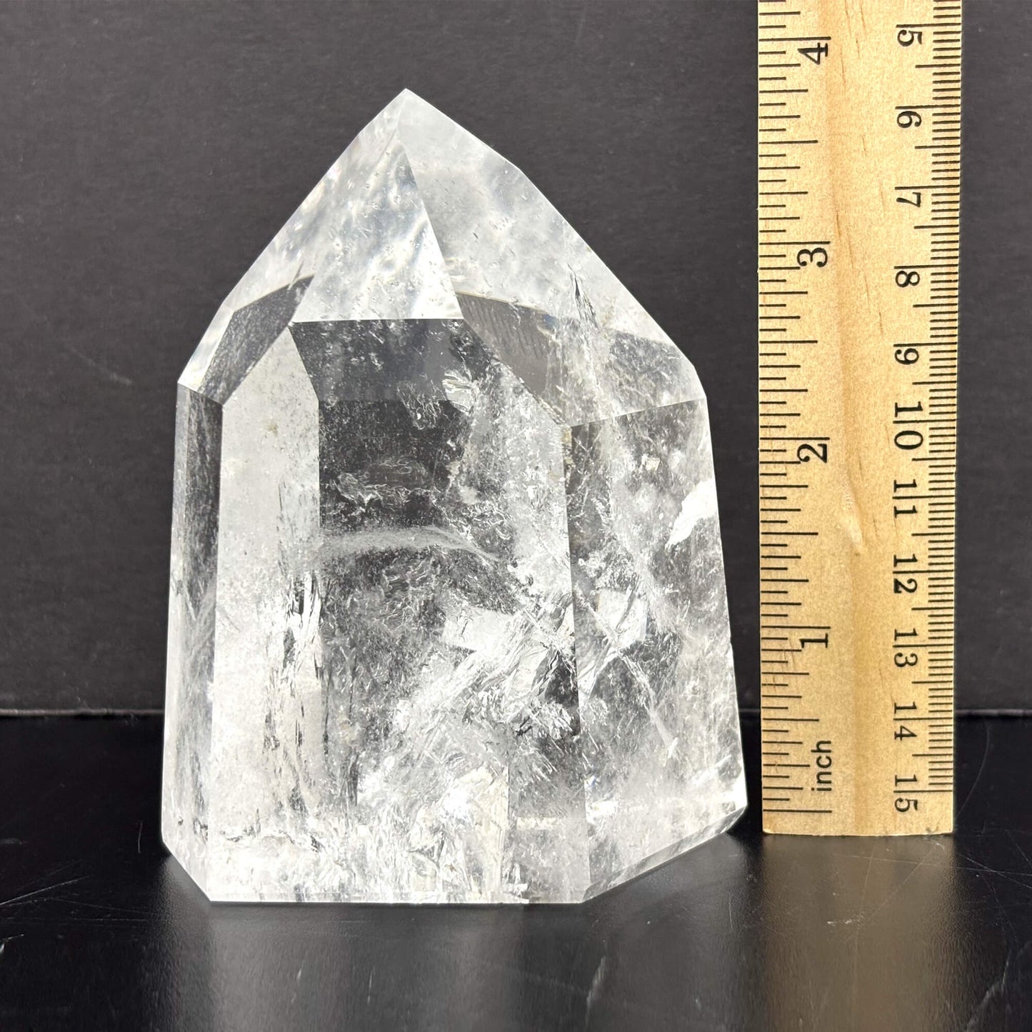 Natural Clear Quartz Tower Polished Crystal Point for Healing, Meditation, Energy Cleansing, and Home Decor - RPO522