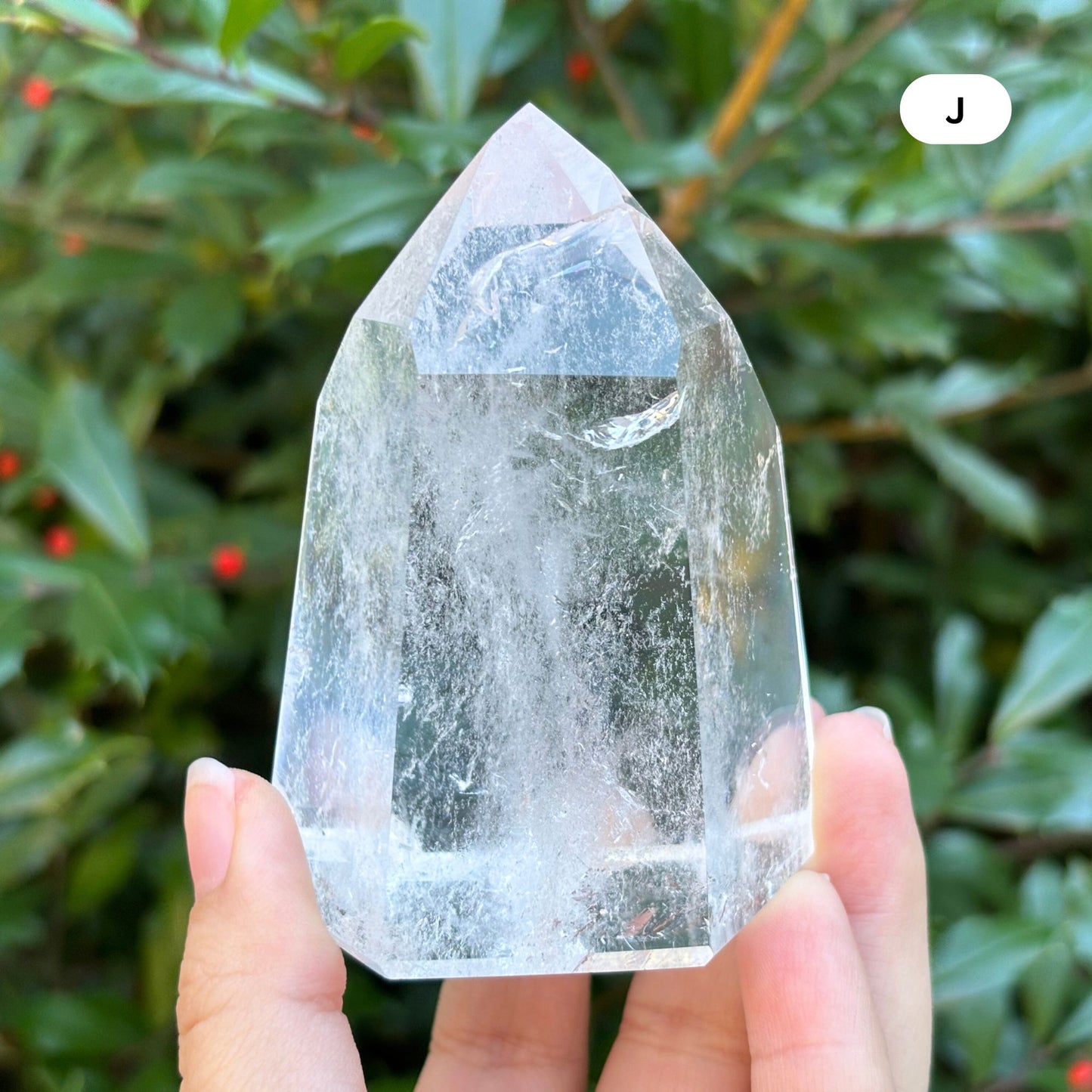 Natural Clear Quartz Tower Polished Crystal Point for Healing, Meditation, Energy Cleansing, and Home Decor - RPO522
