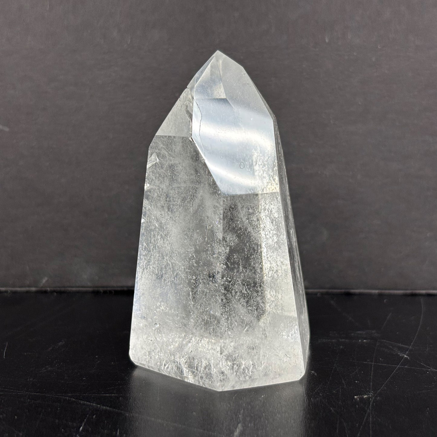 Natural Clear Quartz Tower Polished Crystal Point for Healing, Meditation, Energy Cleansing, and Home Decor - RPO522