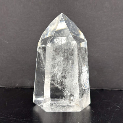 Natural Clear Quartz Tower Polished Crystal Point for Healing, Meditation, Energy Cleansing, and Home Decor - RPO522