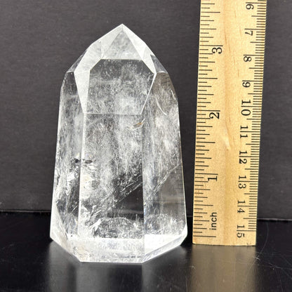 Natural Clear Quartz Tower Polished Crystal Point for Healing, Meditation, Energy Cleansing, and Home Decor - RPO522