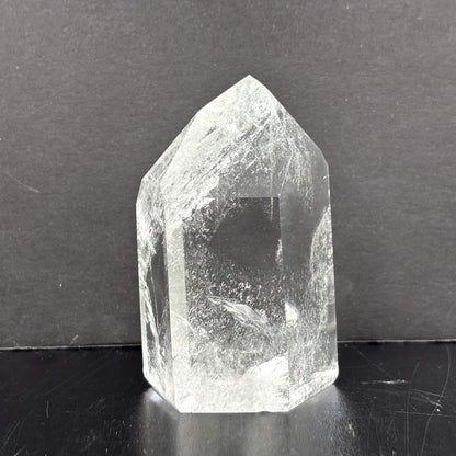 Natural Clear Quartz Tower Polished Crystal Point for Healing, Meditation, Energy Cleansing, and Home Decor - RPO522