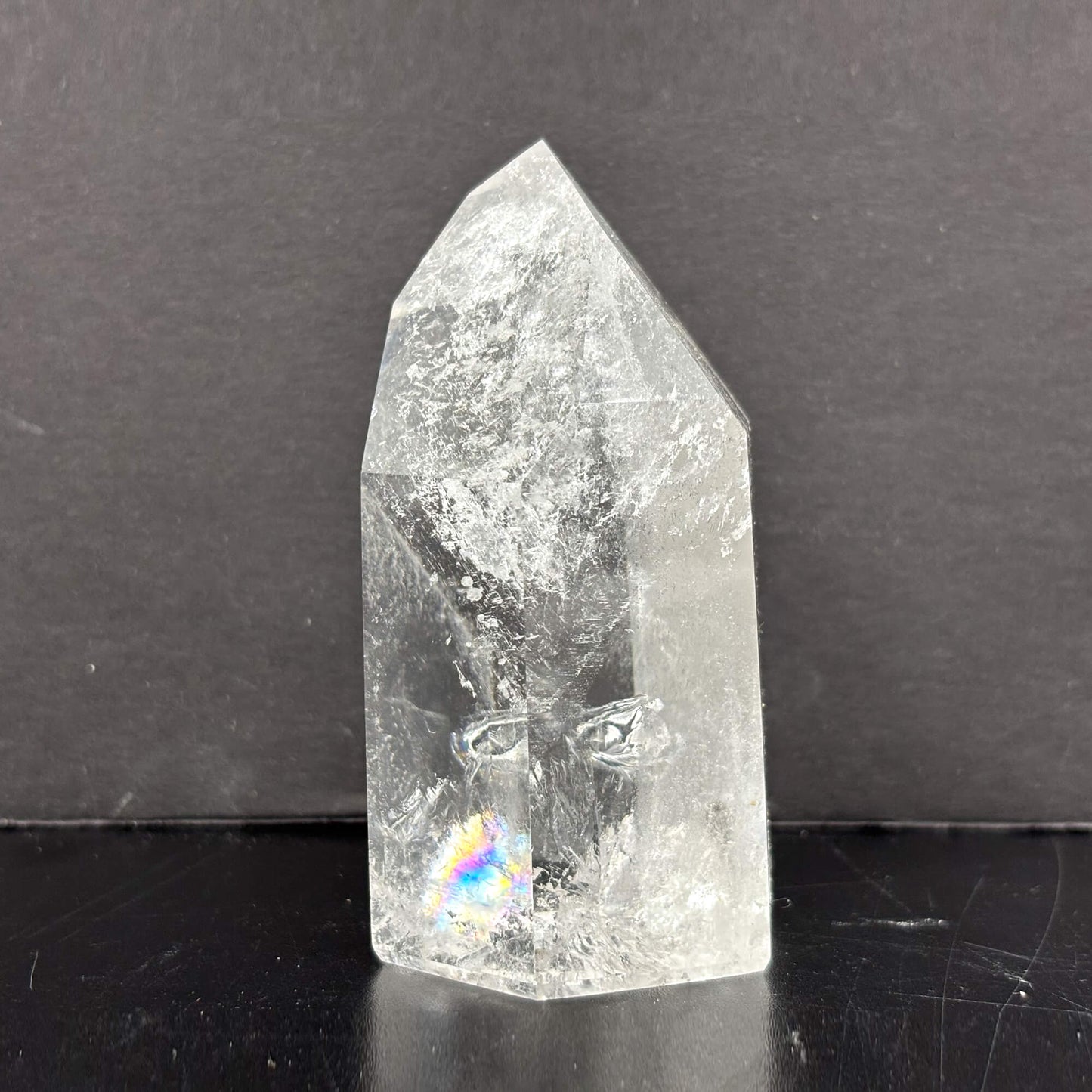 Natural Clear Quartz Tower Polished Crystal Point for Healing, Meditation, Energy Cleansing, and Home Decor - RPO522