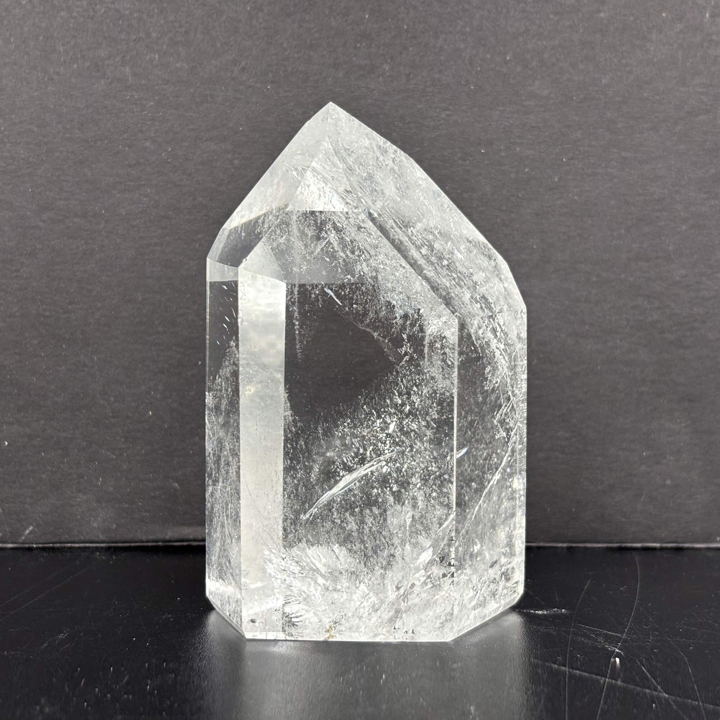 Natural Clear Quartz Tower Polished Crystal Point for Healing, Meditation, Energy Cleansing, and Home Decor - RPO522