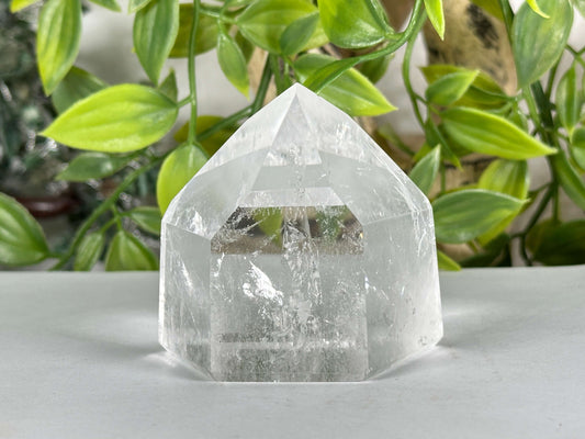 Natural Clear Quartz Crystal Point Tower Brazil Healing Meditation Home Decor Collectible Stone - RPO531