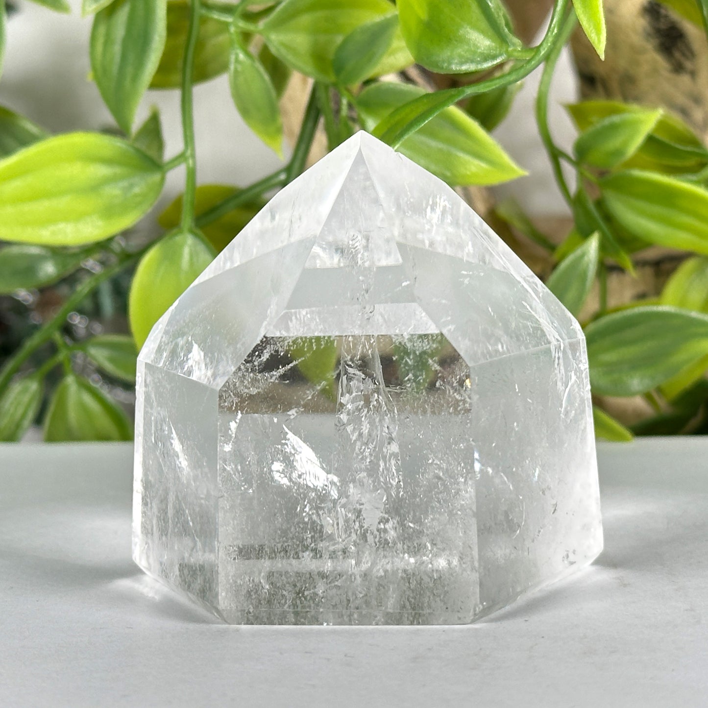 Natural Clear Quartz Crystal Point Tower - Gem Avenue