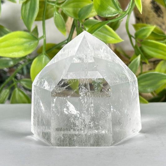 Natural Clear Quartz Crystal Point Tower - Gem Avenue