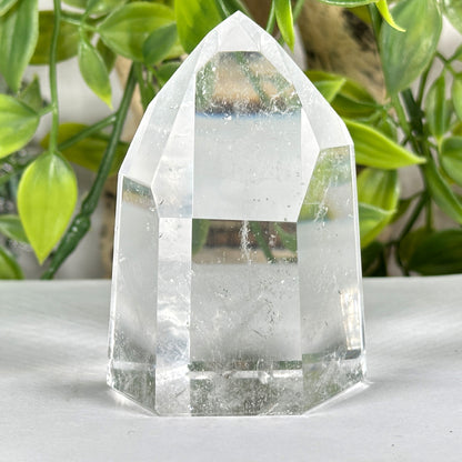 Natural Clear Quartz Crystal Point Tower - Gem Avenue