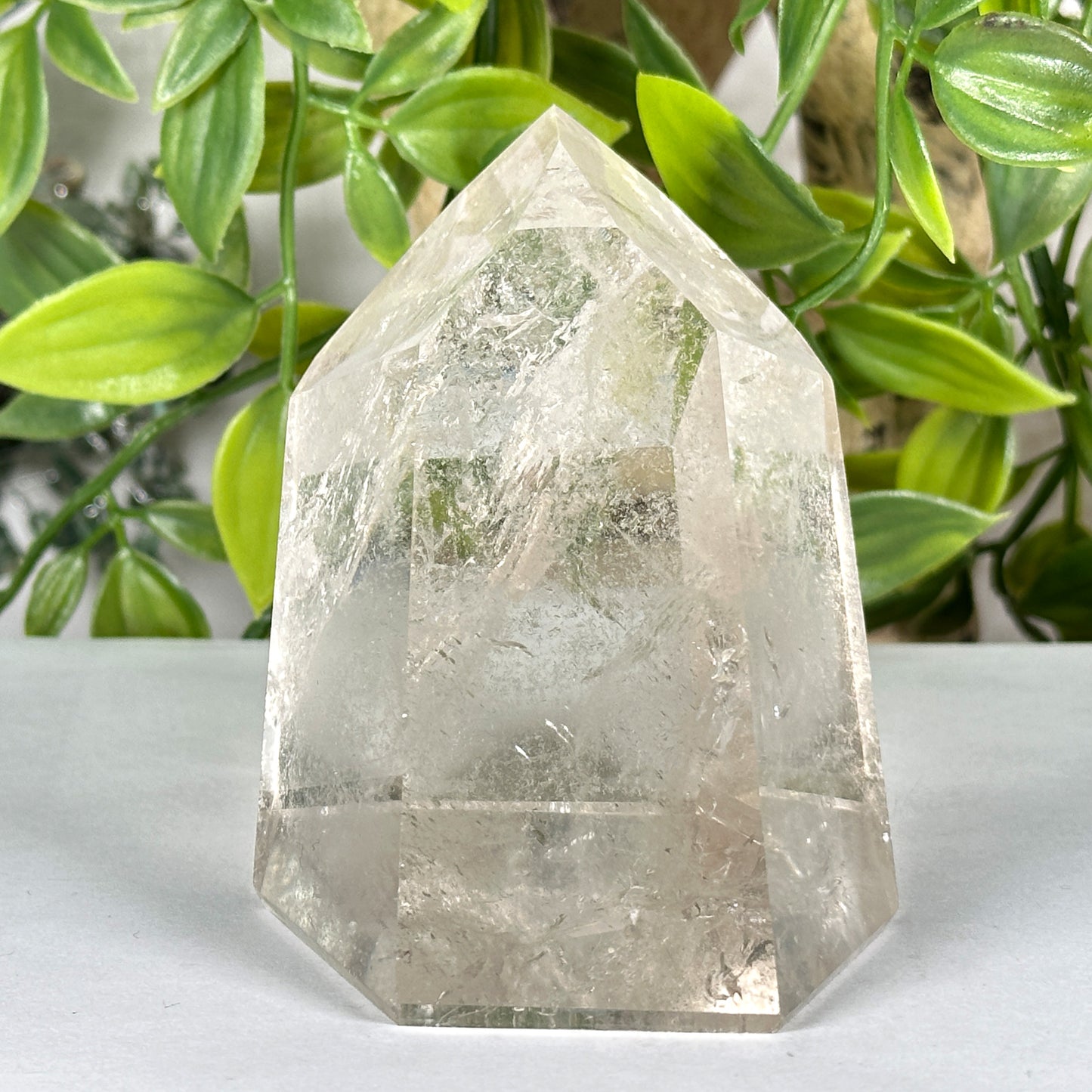 Natural Clear Quartz Crystal Point Tower - Gem Avenue