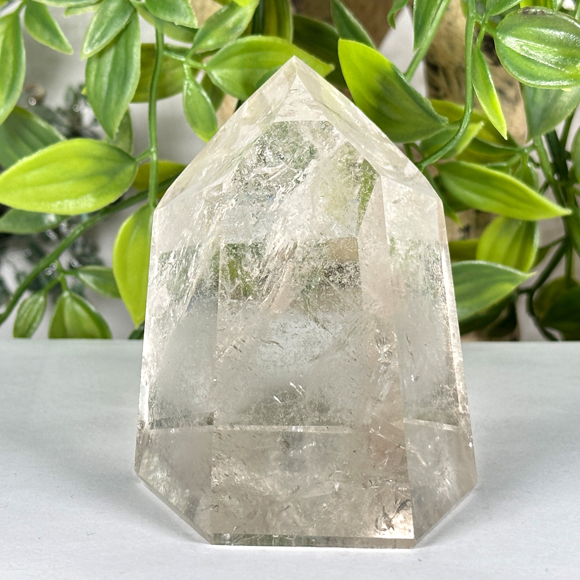 Natural Clear Quartz Crystal Point Tower - Gem Avenue